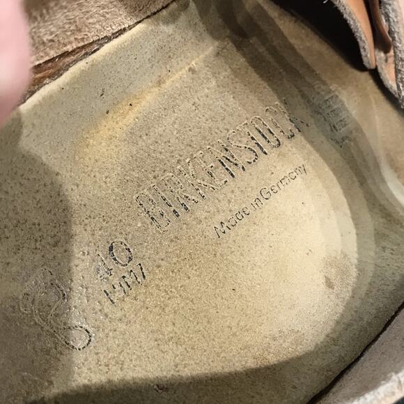 Vintage Birkenstock Milano Caramel Ginger Brown Double Heel Strap Sandals 40 - Picture 2 of 16